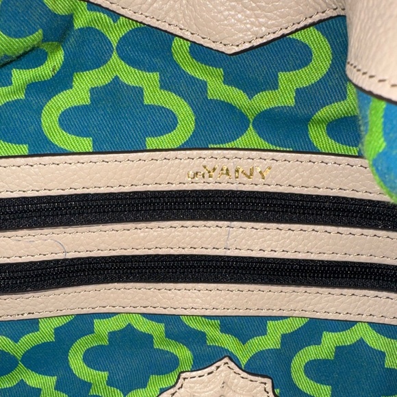 orYANY Taupe Leather Hobo Bag with Gold Details and whipstitching - Picture 9 of 13